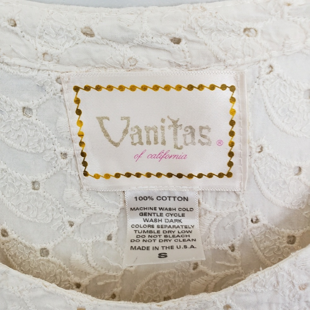 Boho Cream Eyelet Mini Dress - Picture 4 of 4